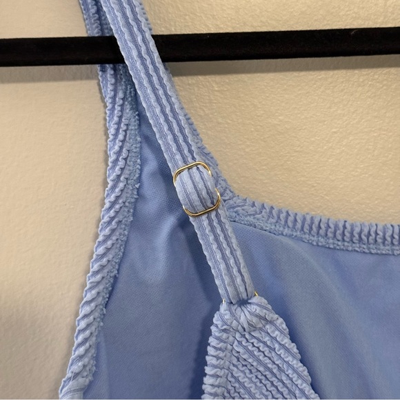 Light Blue Ribbed Swimsuit - Picture 5 of 9